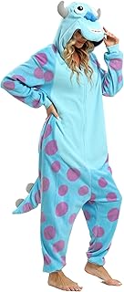 NAITOKE Halloween Adult Onesie Fleece Cosplay Pajamas for Women Men Teens