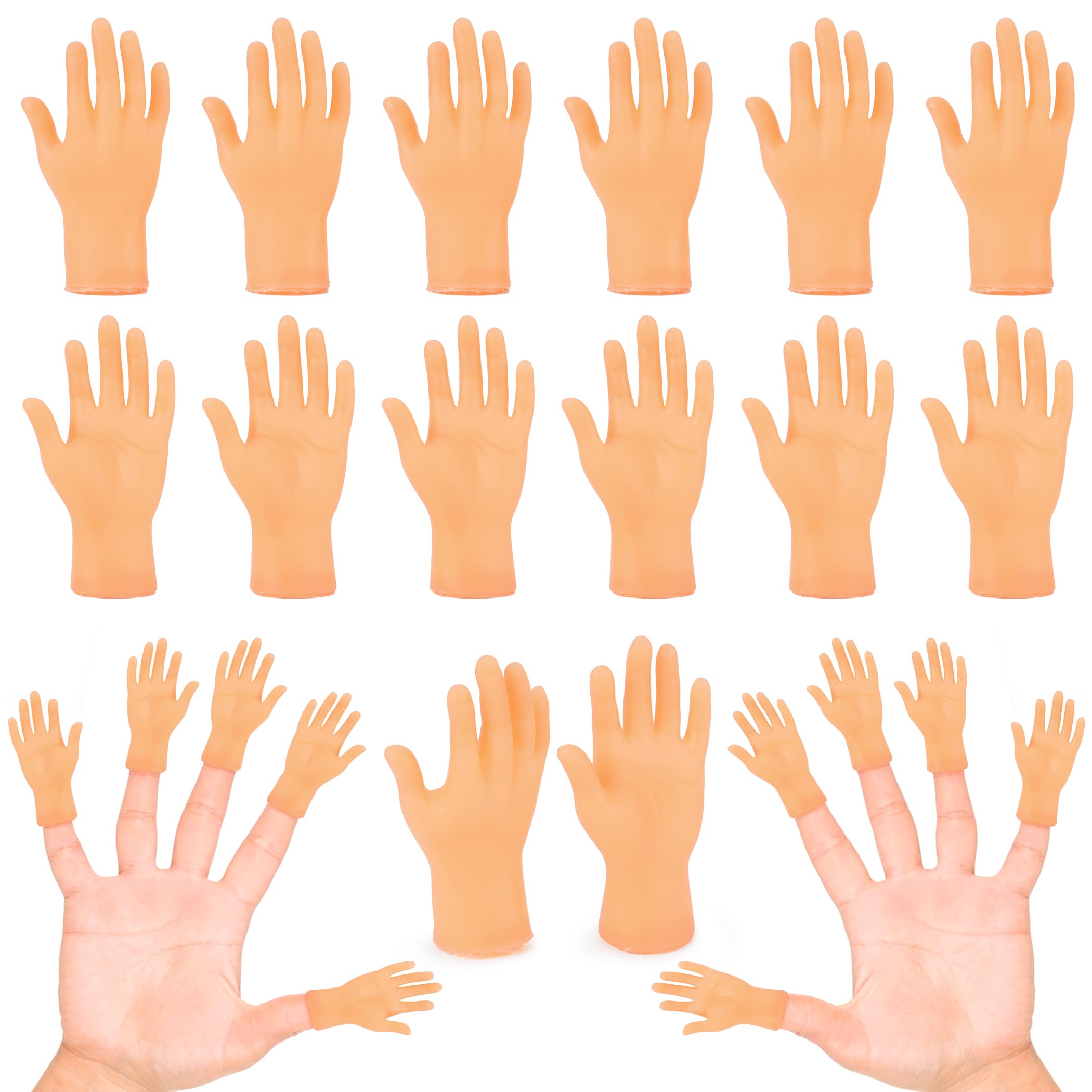 30 Pcs Tiny Finger Hands, Mini Fingers Funny Hand Puppets for Parties | Miniatur