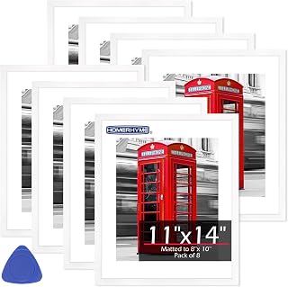 11x14 Picture Frame, Gallery Wall Decor Photo Frame, White 8 Pack