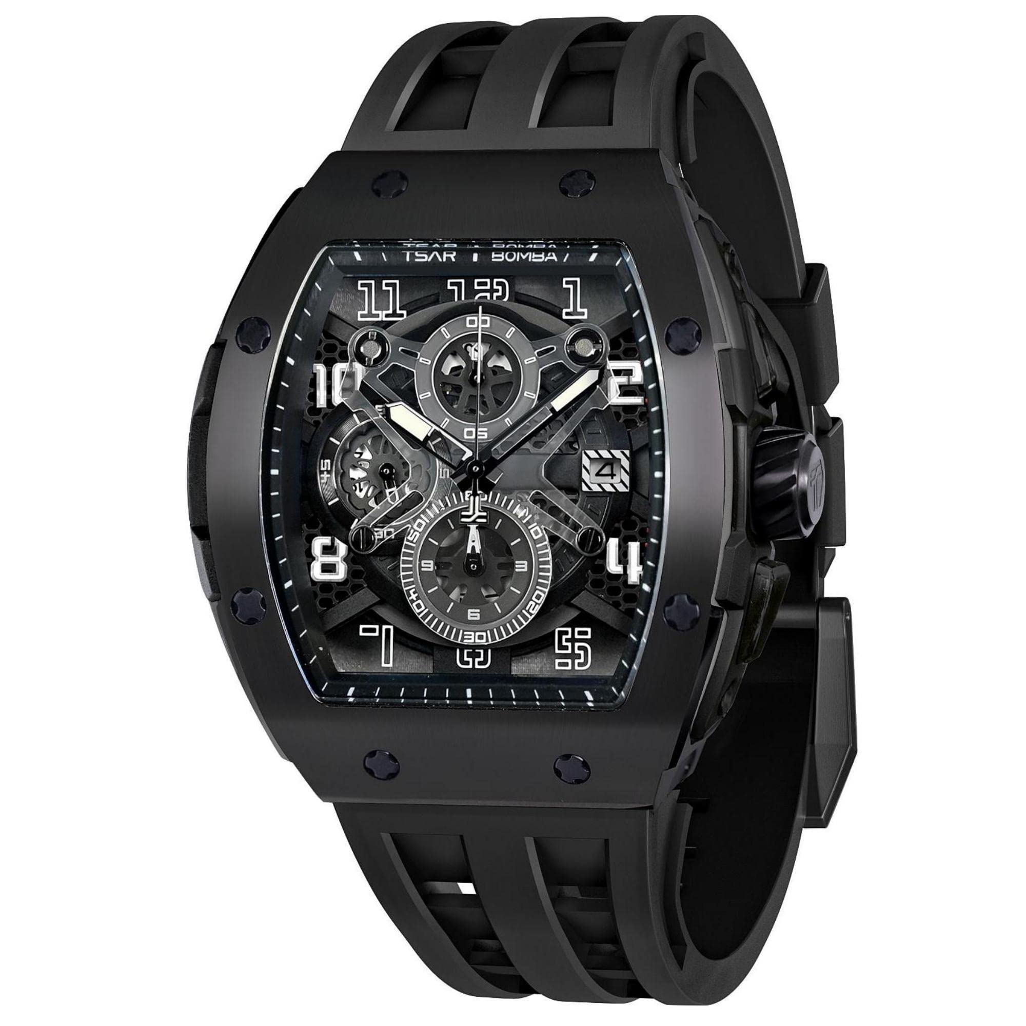 Tsar Bomba Mens Watches Quartz Wristwatch for Men Waterproof 50M Analog Luxury T