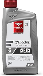 TRIAX Powerfluid 450 PSF - CHF 11S Long - Life Synthetic Hydraulic &amp; Power Steering Fluid Compatible with Audi, Bentley, BMW, Chrysler, Dodge, Jeep, Mercedes-Benz, Mini, Porsche, and VW (1 Quart)