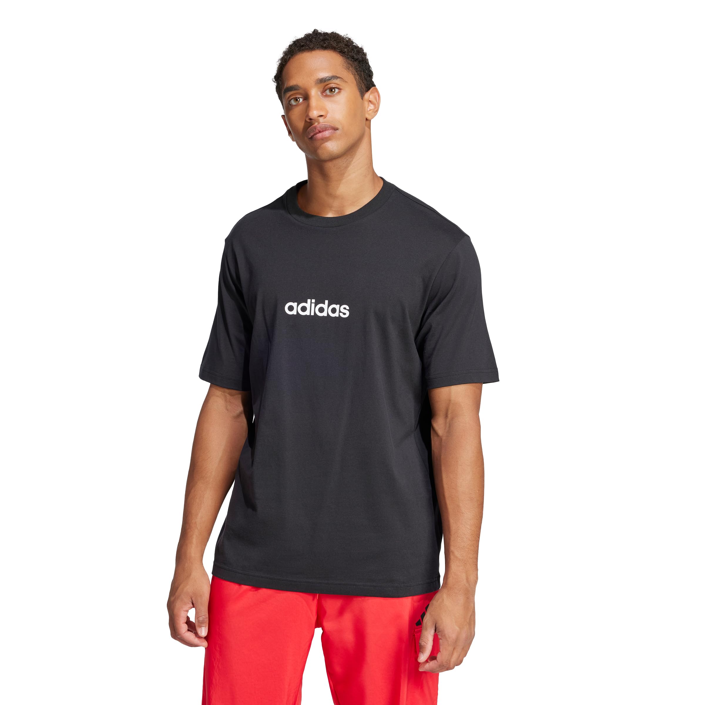 adidas Men's Essential Linear Single Jersey T-Shirt