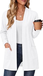 Zeagoo Women Lightweight Cardigan Sweaters Open Front Long Sleeve Casual Loose Thin Cardigan with Pockets 2025