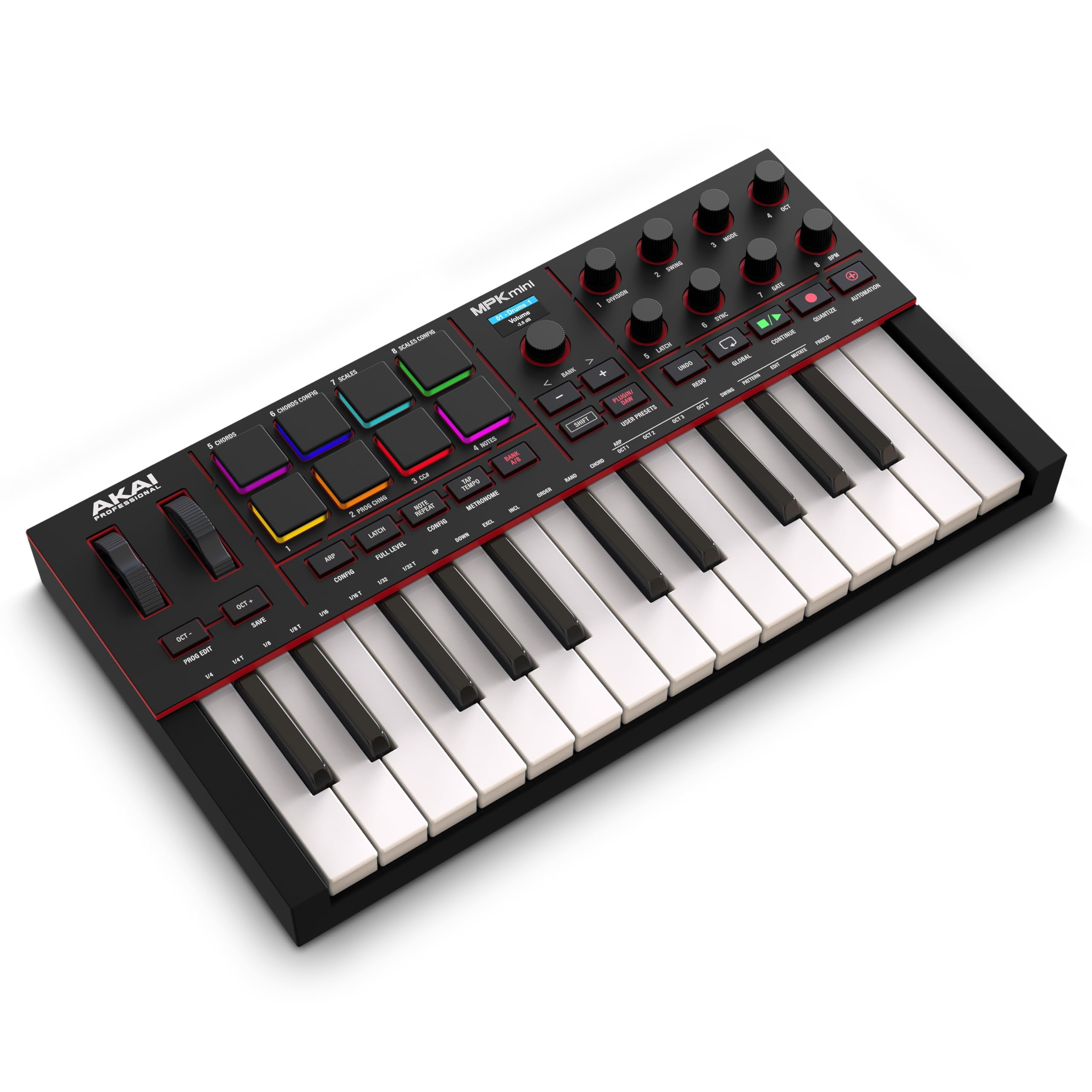 Akai Professional MPK Mini IV 25-Key USB-C MIDI Keyboard Controller, Black | Vel