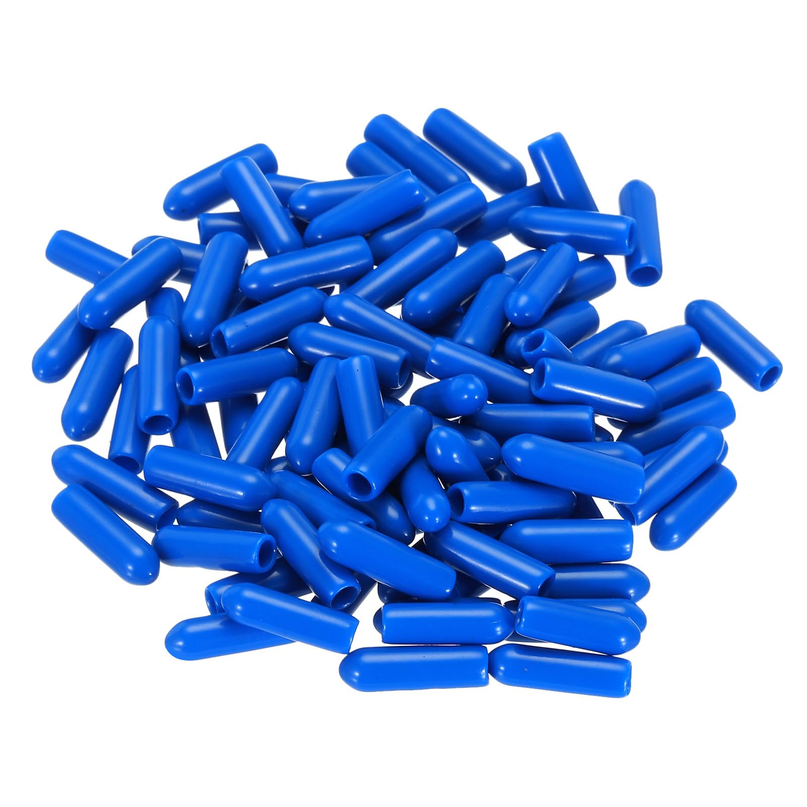 100 x 3.5mm PVC Vinyl Rubber End Caps Cover Thread Protectors Round Tube Covers 