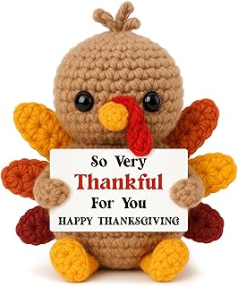 Fall Decorations for Home Fall Thanksgiving Gifts for Women Turkey Crochet | Women Family Adults Hostess Friend Happy Holiday Thanksgiving Card Party Favors Basket Dinner Table Decorations Gift basket