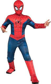 MARVEL Spider-Man Brand New Day Official Youth Halloween Costume - Premium Quality Padded Jumpsuit with Pull On Fabric Mask