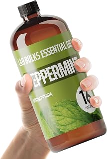 Lab Bulks Essential Oil Peppermint 16 oz Essential Oil | Premium Essential Oils for Diffusers, House Cleaning, Candles, Aromatherapy Oil, Home Protection for Natural Pest Deterrent