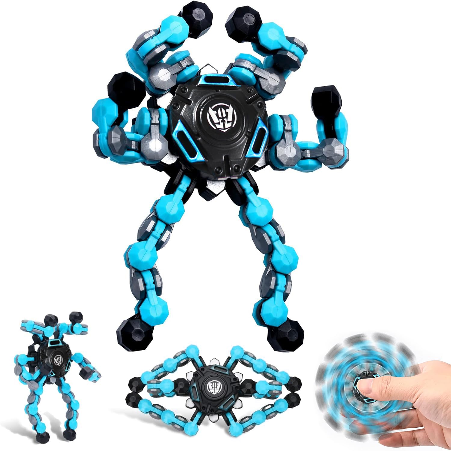 NEW Transformable Sensory Fidget Spinner Toy, Funny DIY Spin Top Hand Finger Spi