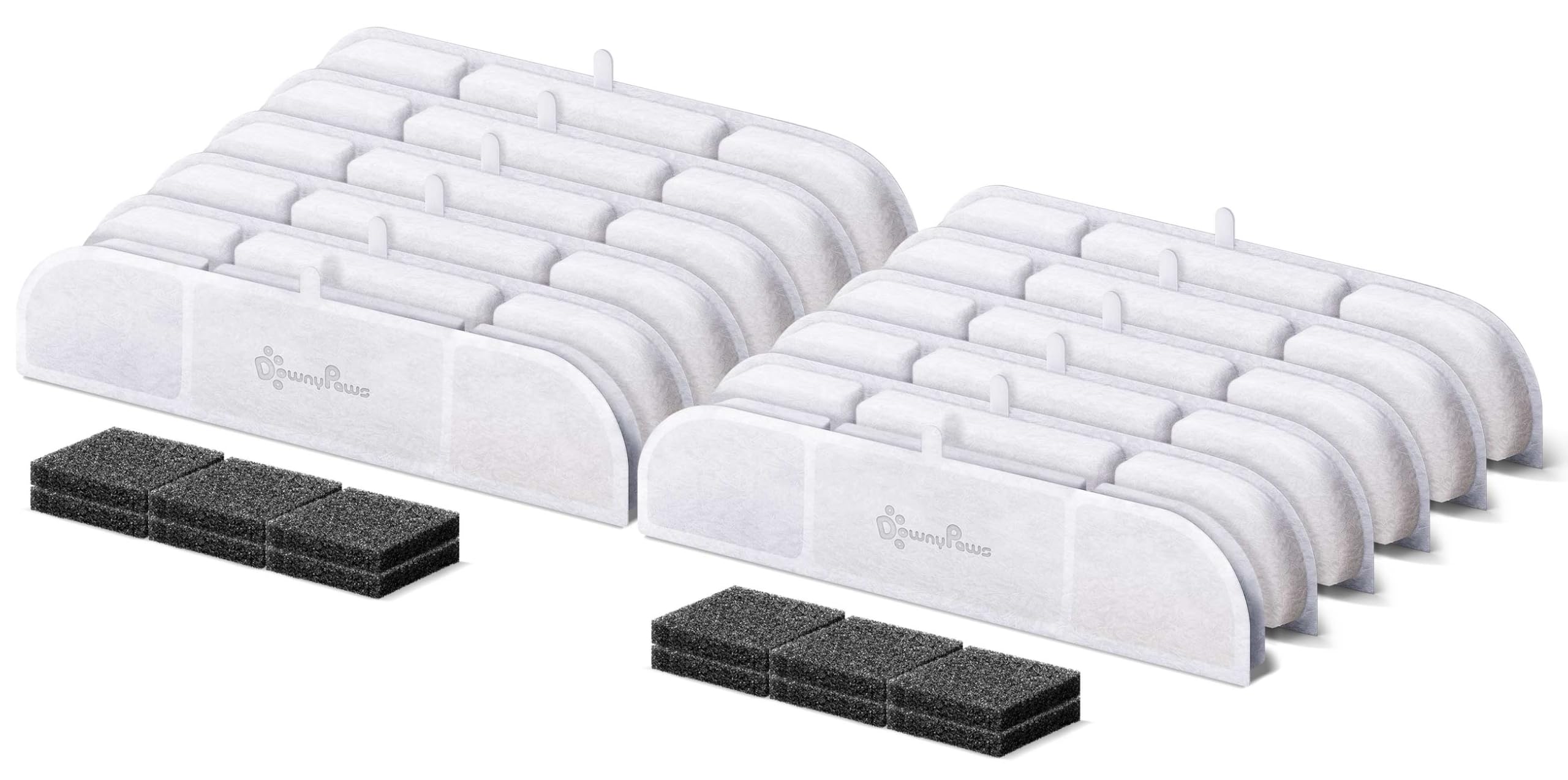 DownyPaws Cat Water Fountain Filter Pack of 12 for DPWFP6
