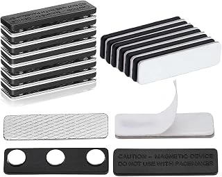 BirdNest Blackout Blind Accessory,12Pair Curtain Magnets Closure with Adhesive for Blackout Window Cover,Magnetic Curtain Closures,Metal Board with Adhesive + Black Magnet Board Without Adhesive