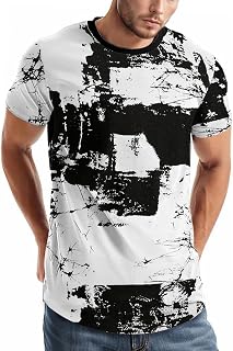 comefohome Mens T-Shirts Graphic Fashion Tshirt UK Casual Short Sleeve Tee Tops Hipster Hip Hop T Shirts Cool Shirt