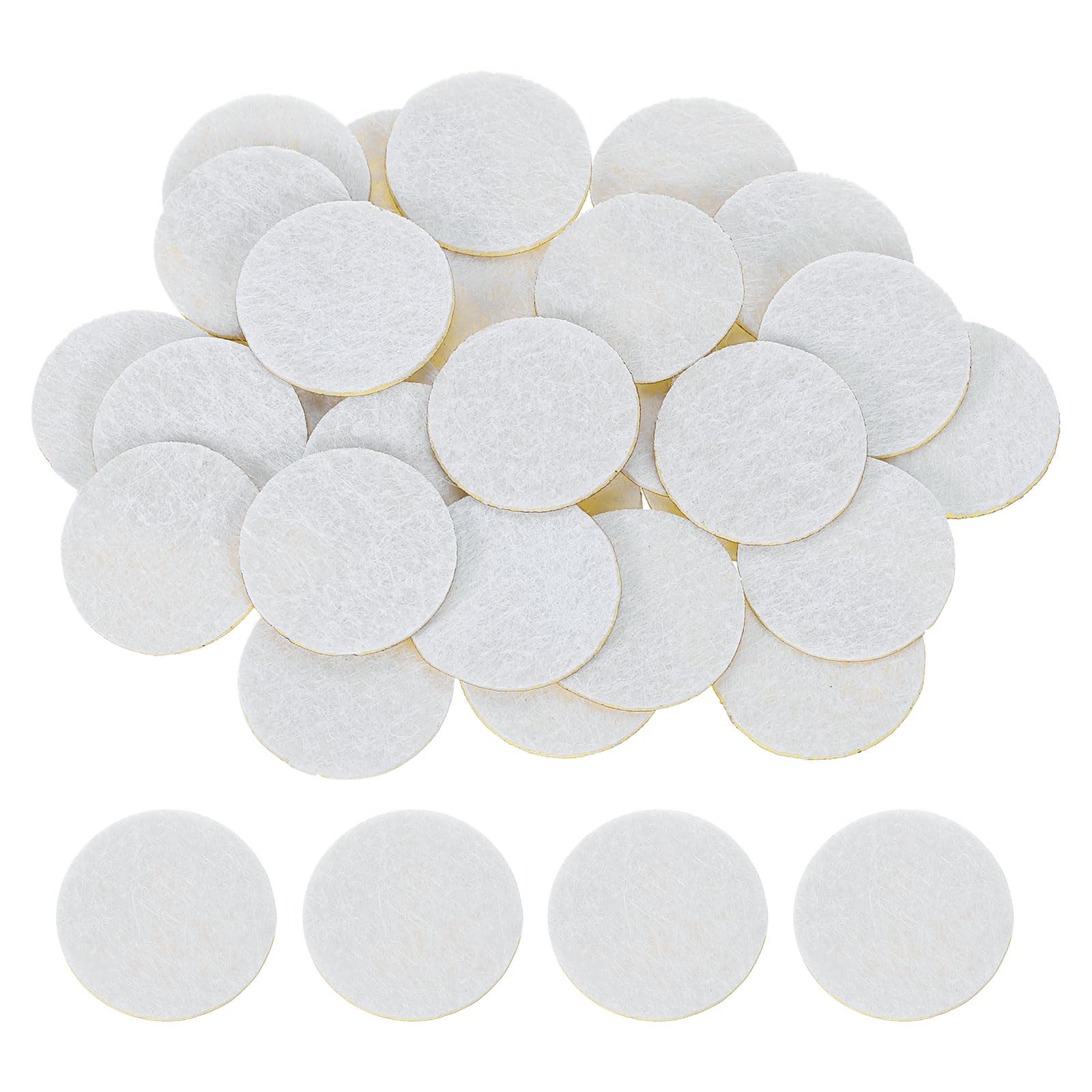 Generic 120pcs Round Felt Circles, 3/4"(20mm) White Non-woven Felt Fabric Sticke