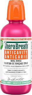 TheraBreath Anticavity Alcohol-Free Oral Rinse, Sparkle Mint, 473 ml | Cavity protection, Alcohol-free and dye-free, Certified vegan, halal, kosher and gluten-free