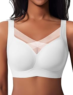 Ganado Women's Wireless Bra Lace Bras with Seamless Padded Push up Bralette Comforts