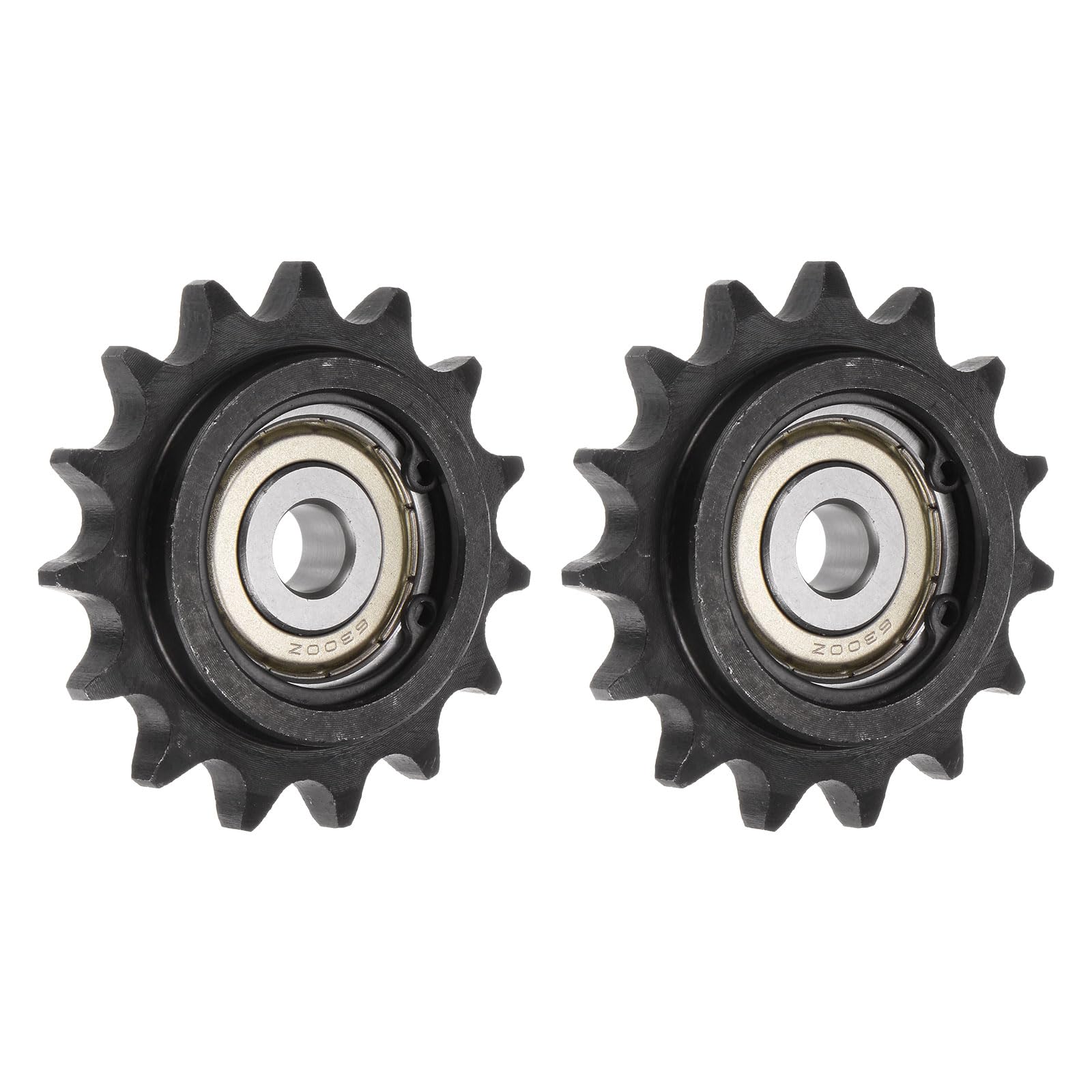 uxcell 2pcs ANSI #40 / DIN(ISO)08A Roller Chain Idler Sprocket 10mm Bore, 1/2" P