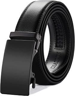 CHAOREN Mens Belts Leather Ratchet Belt, Customizable Fit (35mm) | Smooth Sliding, Precise Micro‑Adjust, Trim to Fit, Dress & Casual Wear, Gift Box