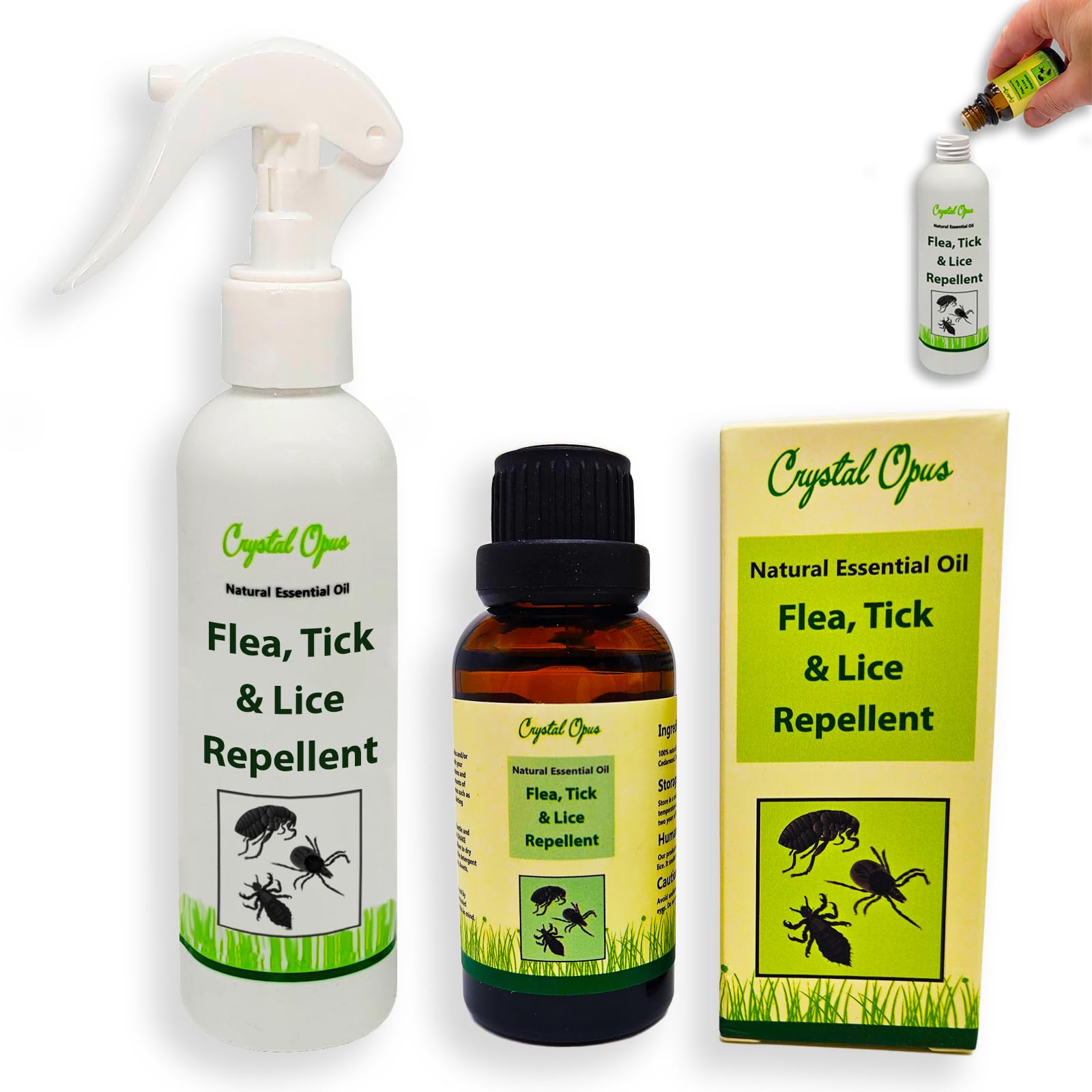 Flea, Tick & Lice Repellent Spray Makes 30+ Bottles. Tried & Trusted Natural Ess