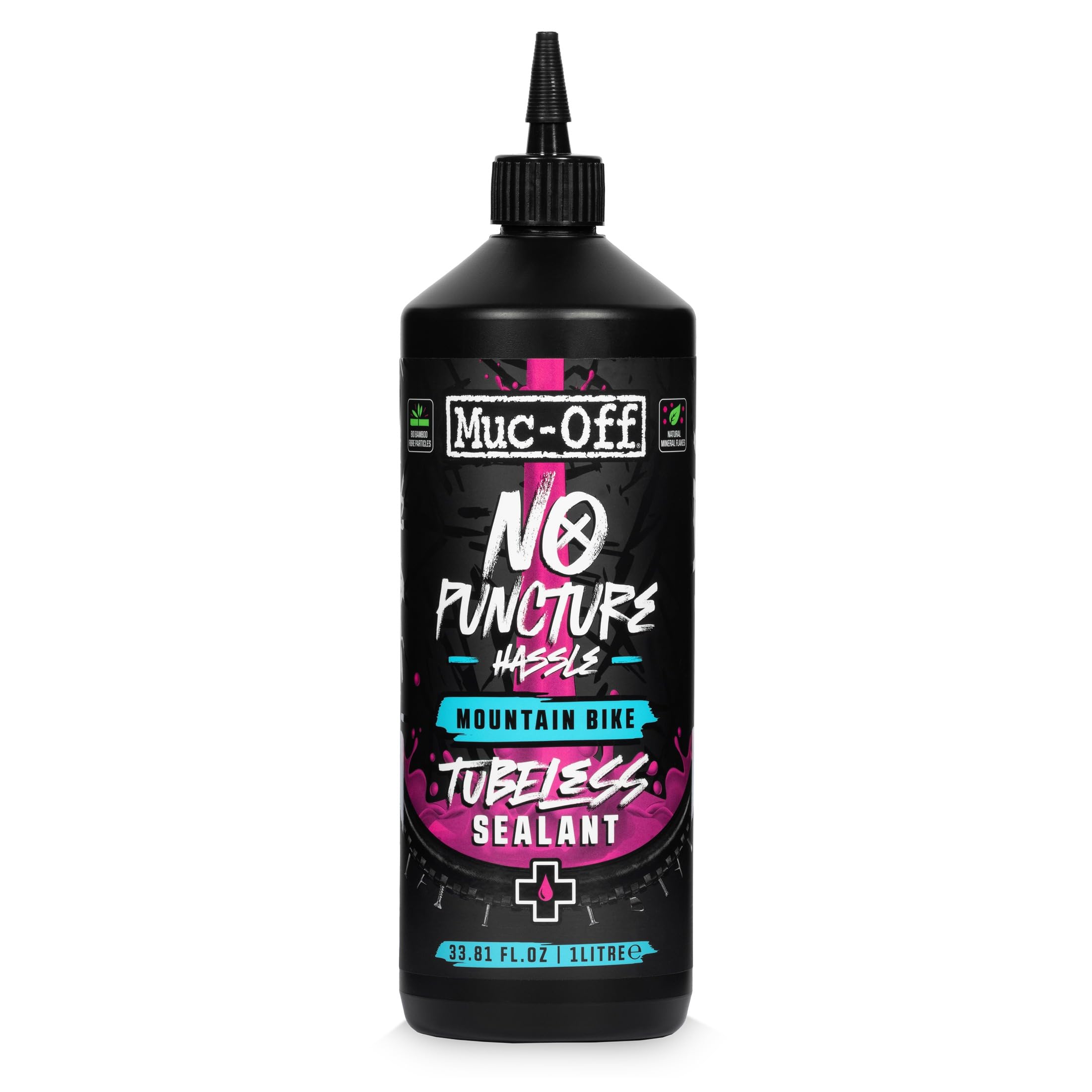Muc-Off MTB Tubeless Sealant, 1L | Advanced Tubeless Tyre Sealant with UV Dye, S