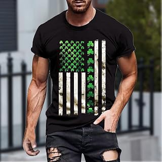 Men's Graphic Print Holiday American Flag Crew Neck Short Sleeve Casual T-Shirt