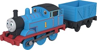Thomas & Friends Motorized Thomas Engine & Cargo Car by Fisher-Price | Battery-Powered Toy Train & Tender Vehicle for Preschoolers, Classic Character from the Railway Series​