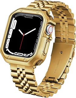 BINLUN Metal Band Compatible with Apple Watch 46mm 45mm 44mm 42mm 41mm 40mm 38mm 49mm Stainless Steel Bands with TPU Case Ideal for iWatch Series Ultra/SE3/11/10/9/8/7/SE2/SE/6 5/4 US 3/2/1