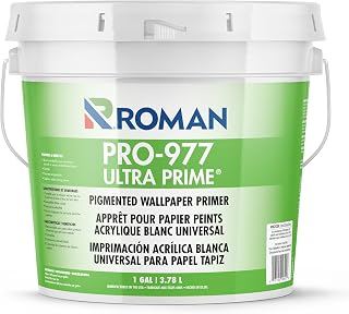 ROMAN PRO-977 Ultra Prime Wallpaper Primer - Water-Based, White, 1-Gallon | For Preparing New and Painted Walls for Wallcovering - Zero VOC