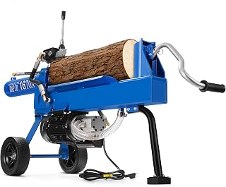 Ezasin Electric Log Splitter 16 Ton, Hydraulic Wood Splitter 17.4Amp for Firewood, Horizontal Full Beam Steel Wedge, 2-Stage Pump, 20.5 Inch Log Capacity for Farm, Yard, Forestry Harvesting