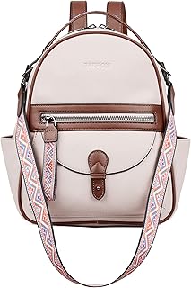 FADEON Mini Backpack Purse for Women, Designer Leather Cute Roomly Backpacks, Daily Ladies Shoulder Backpack Fashion Handbag