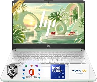 HP 14 inch Laptop, 2027 Edition, Intel N150 CPU, 4GB RAM, 128GB SSD, Copilot AI, 1TB Cloud Storage, Long Battery Life, Win 11 with Microsoft 365