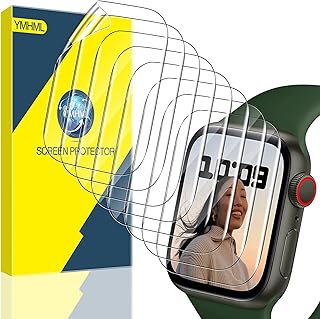 YMHML 8 Pack Screen Protector Compatible for Apple Watch 40mm SE 3 / SE 2/1 Series 6/5 / 4, [Upgrade Flexible Film] Soft HD Clear Anti-Scratch Film for iWatch Accessories