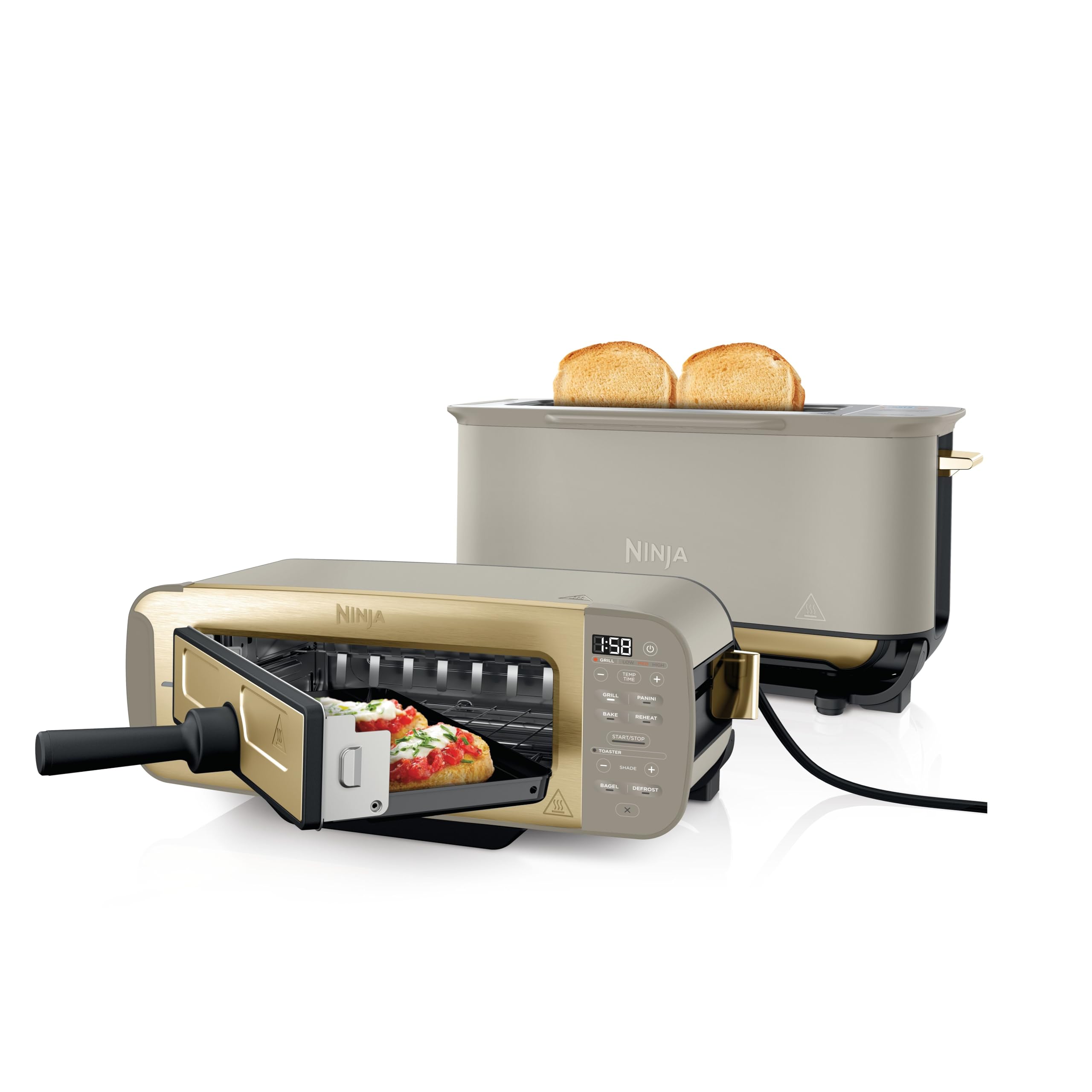 Ninja Foodi 3-in-1 Toaster, Grill and Panini Press, Stone Gold ST202UKSTGD | Fli