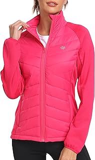 MoFiz Women's Winter Jacket, Lightweight Thermal Fleece Jacket, Short Down Jacket, Sports Jacket with Zip