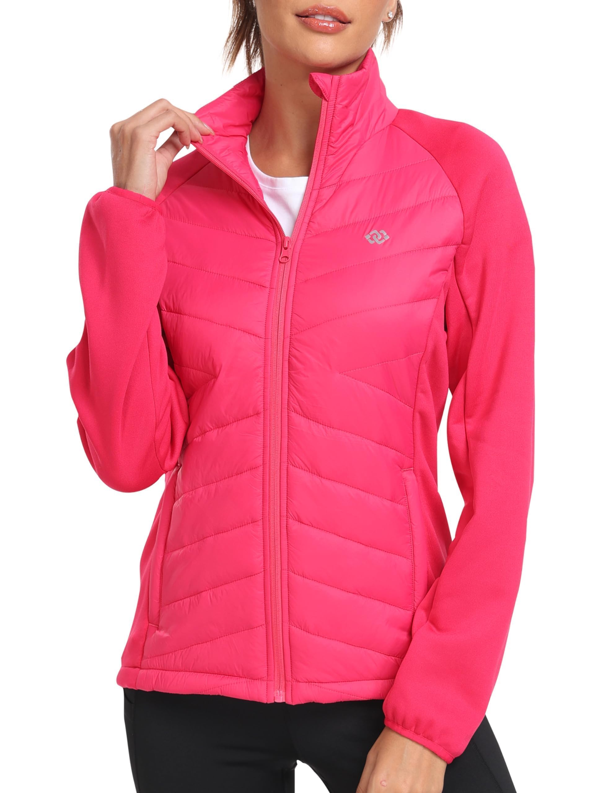 MoFiz Women's Winter Jacket, Lightweight Thermal Fleece Jacket, Short Down Jacke