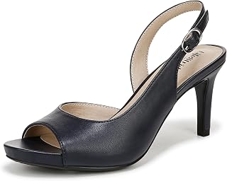LifeStride womens Teller 2 Slingback Peep Toe Pumps Heeled Sandal Pump