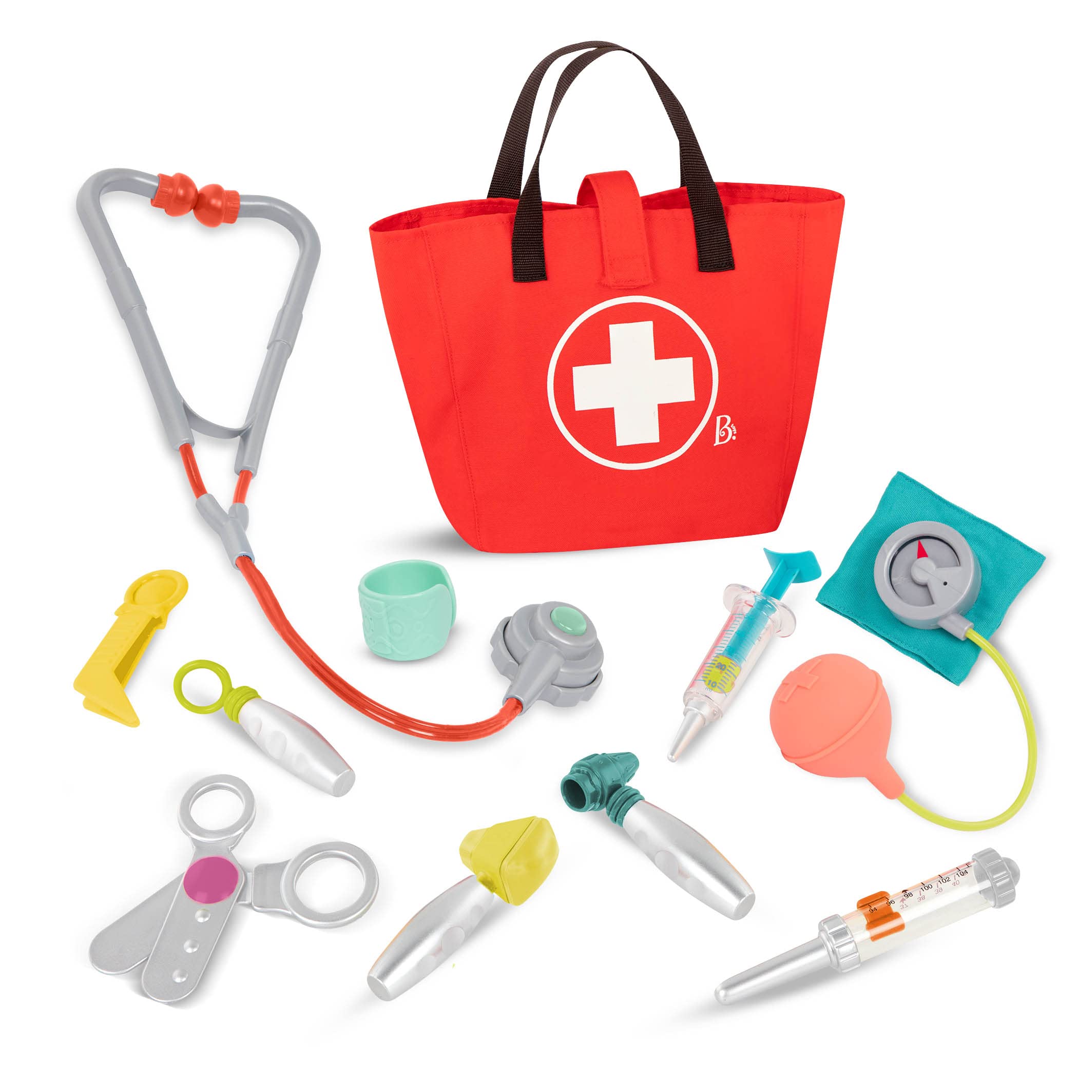 B. toys Mini Doctor Care Kit, 11-Piece Pretend Play Doctor Set, Hospital | 11-pi
