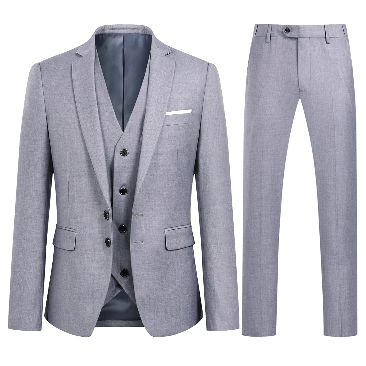 YOUTHUP Anzug Herren 3 Teilig Anzüge Slim Fit für Business Hochzeit