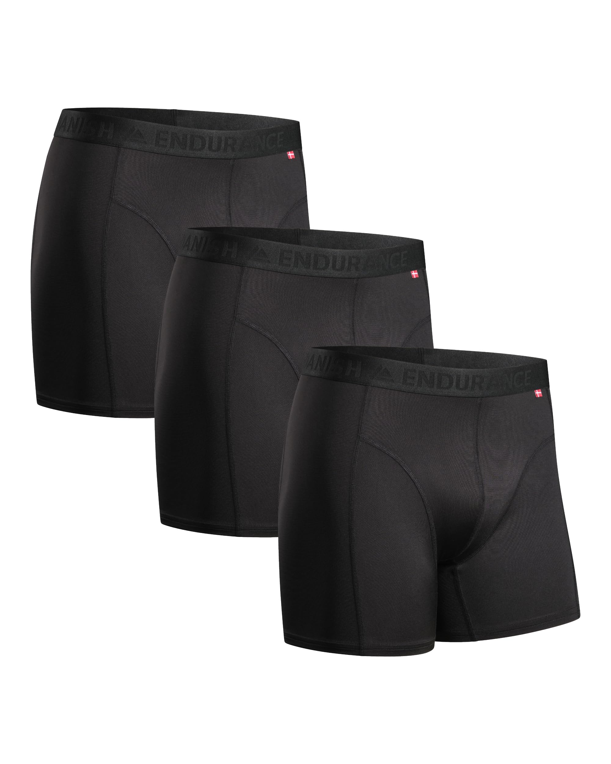 DANISH ENDURANCE Running Boxers Men, Anti Chafing Underwear, Long Leg or Regular