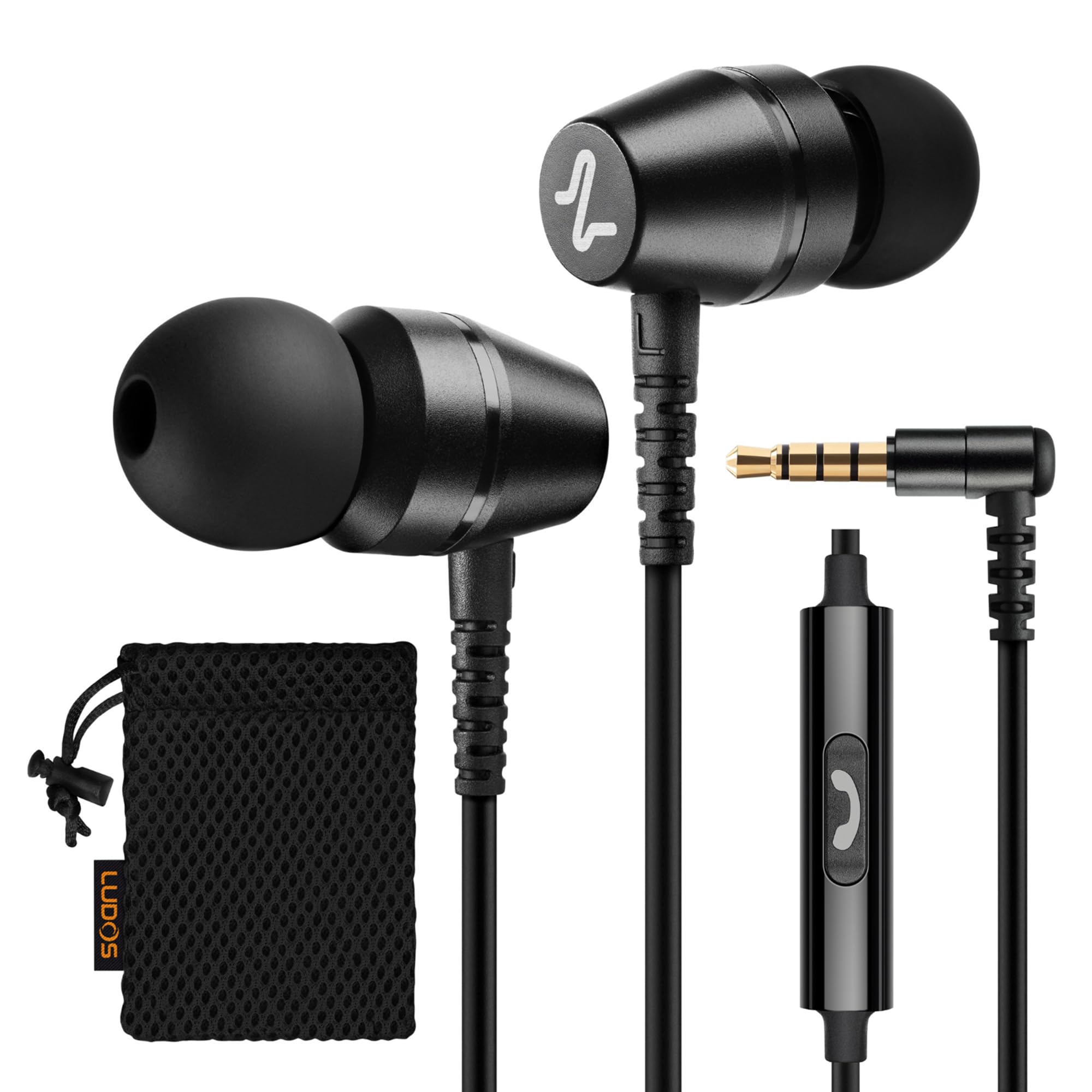 Ludos OMNITONE Wired Earbuds in-Ear Headphones, Earphones with Microphone, 5 Yea