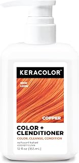 Keracolor Color + Clenditioner, Semi-Permanent Hair Color, 23 Shades | Color depositing conditioner softens & tones while cleansing, deposit-only hair dye with keratin, coconut oil & shea butter