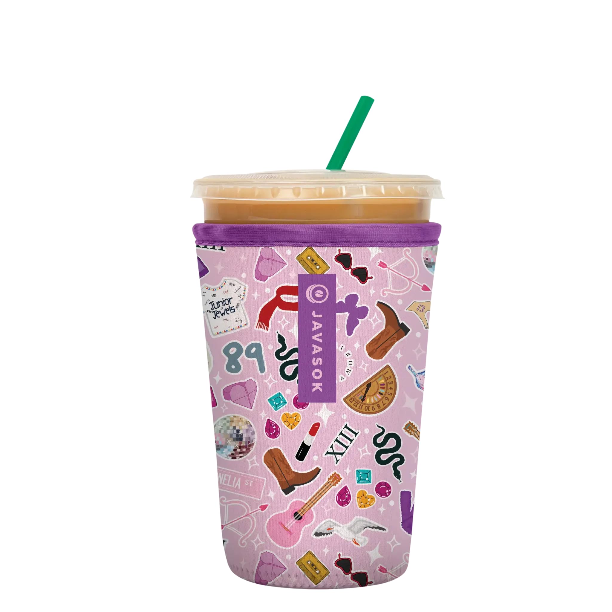 Sok It JavaSok Iced Coffee & Cold Soda Insulated Neoprene Cup Sleeve (On Tour, M