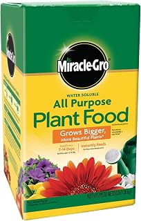 Miracle-Gro Water Soluble All Purpose Plant Food, 3 lb. | Fertilizer for All Indoor or Outdoor Plants including Roses, Flowers, Vegetables, Houseplants, Trees, and Shrubs