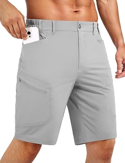 Stlight Men's Hiking Cargo Shorts 8"/10" Quick Dry Lightweight Casual Shorts for Athletic Fishing Golf with Zipper Pockets