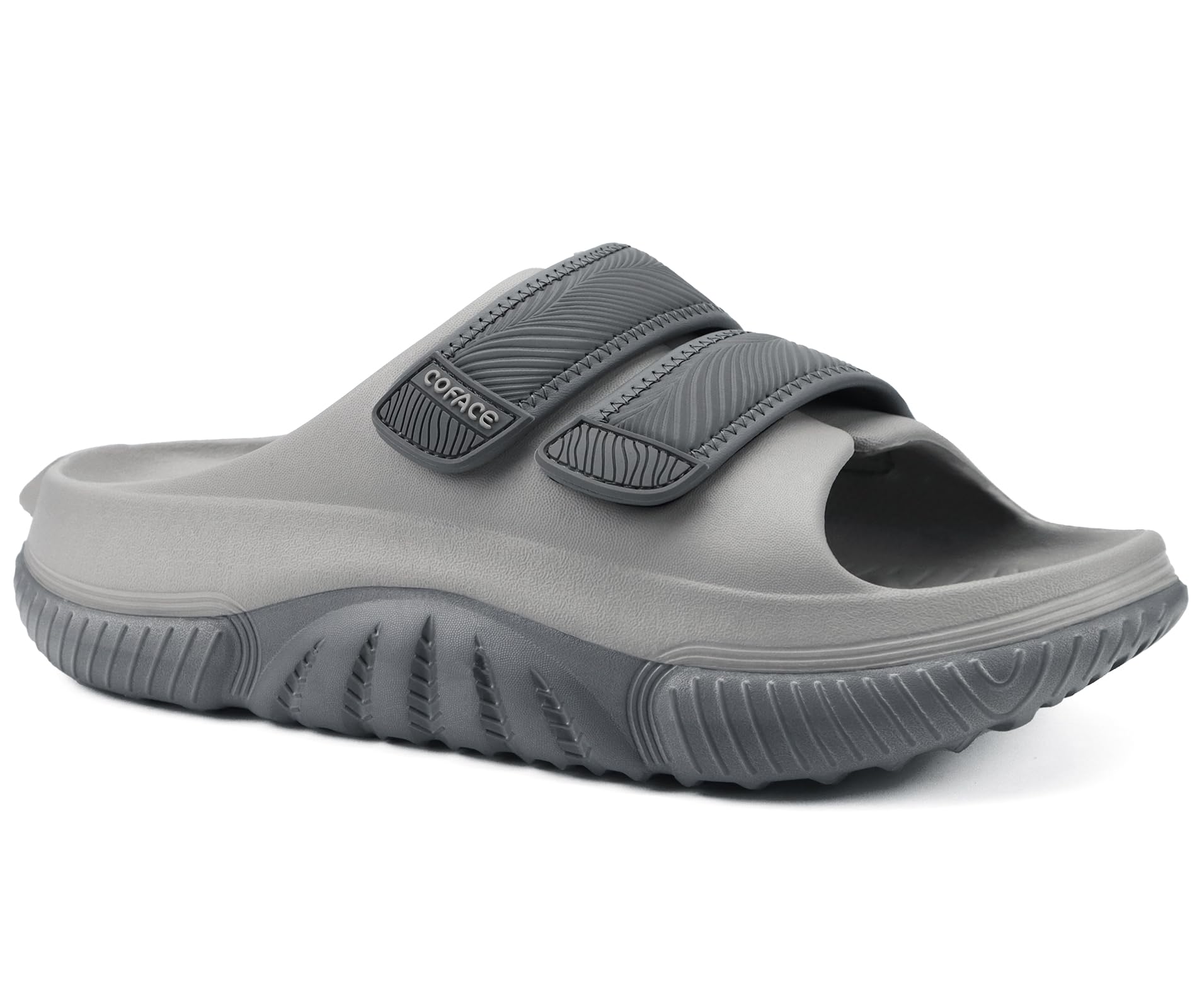 COFACE Mens Recovery Sandals Orthopedic Walking Slides for Men Adjustable Thick 