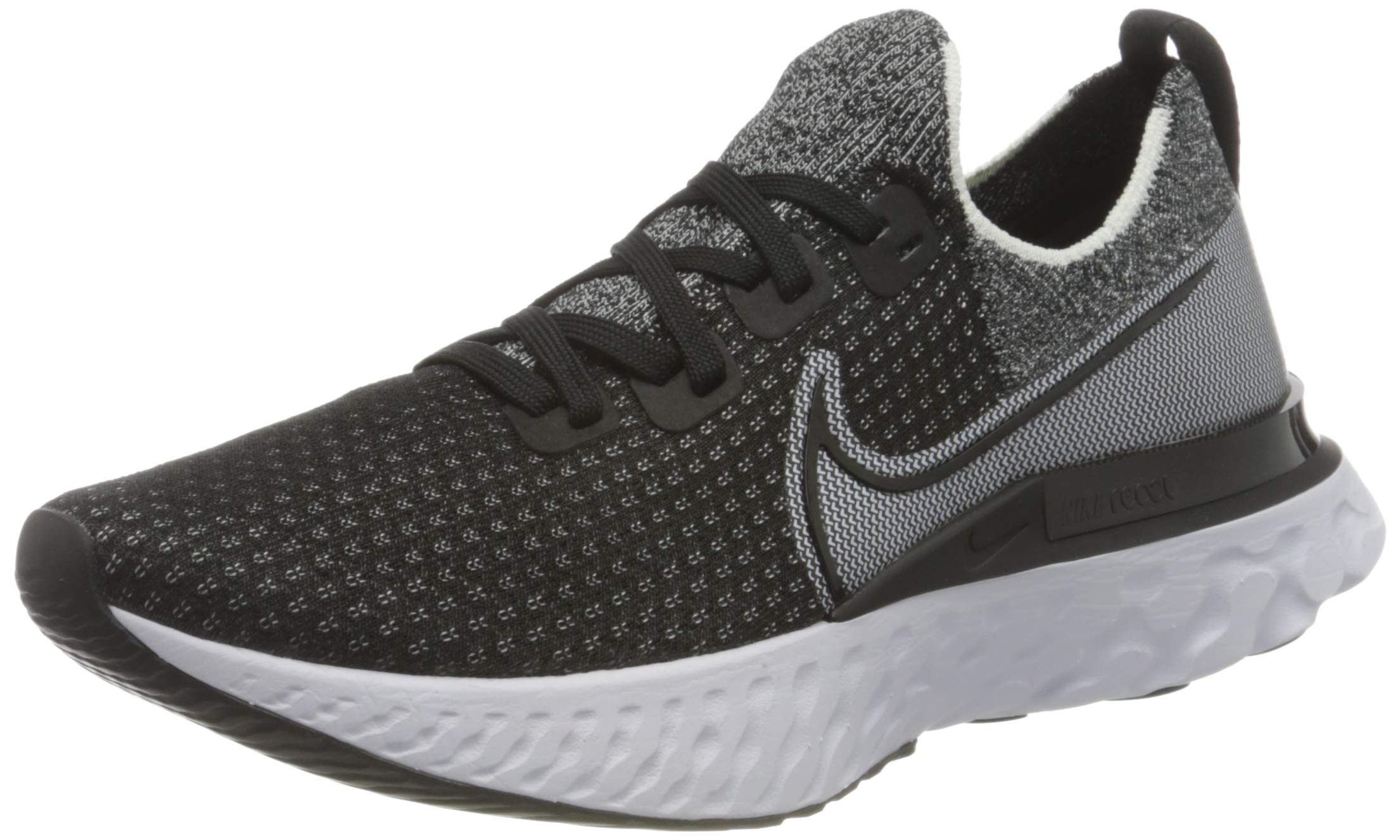 NIKE React Infinity Run FK, Men's Running Shoes, Black, Black, White
