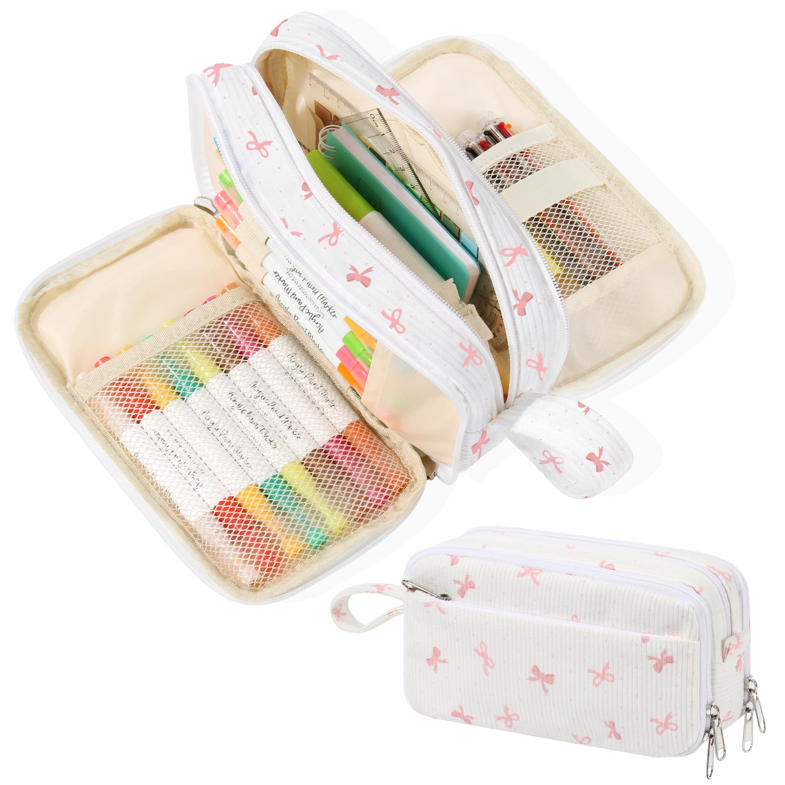 BuyCard Cute Large Capacity Pencil Case, Aesthetic Pencil Case, Kawaii Stationer
