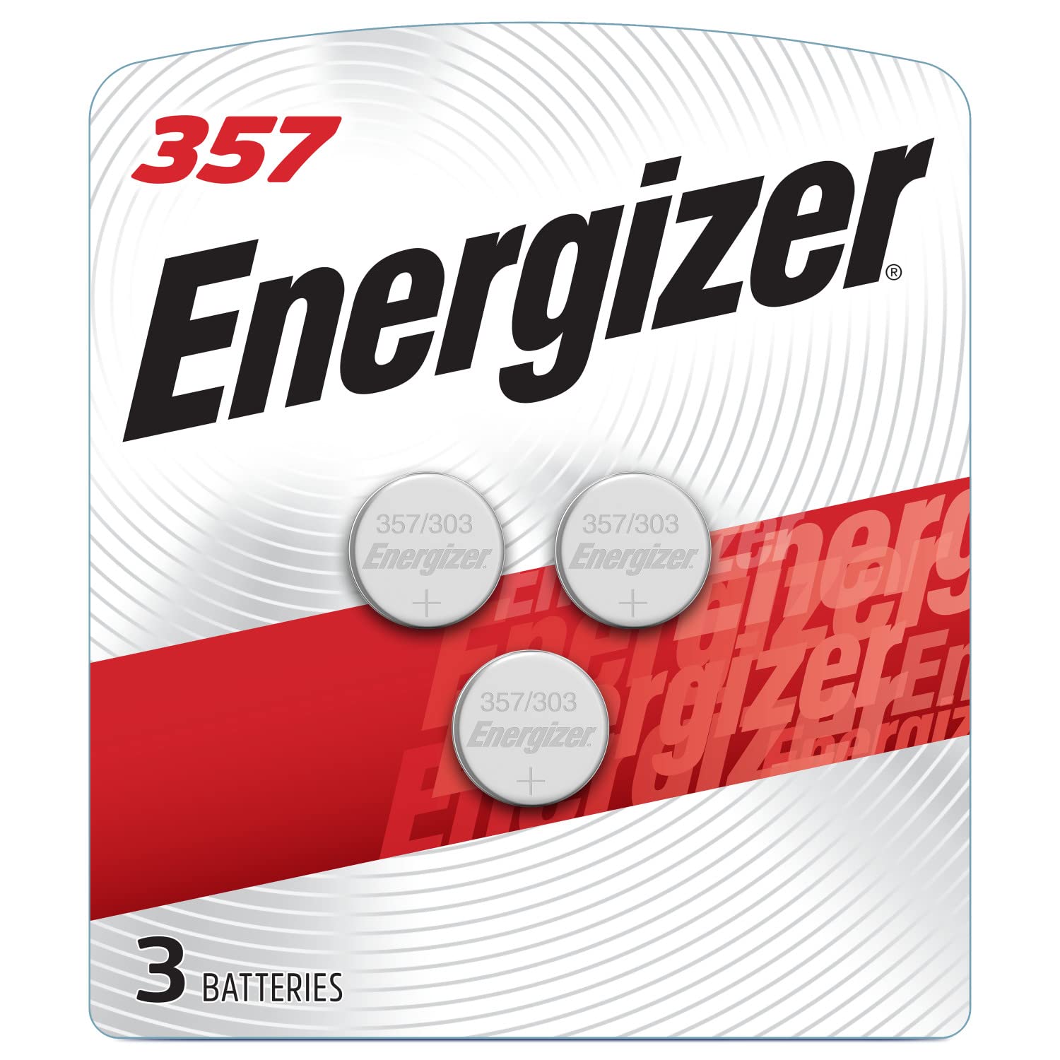 Energizer 357/303 Batteries (3 Pack), 1.5V Silver Oxide Button Batteries | Relia