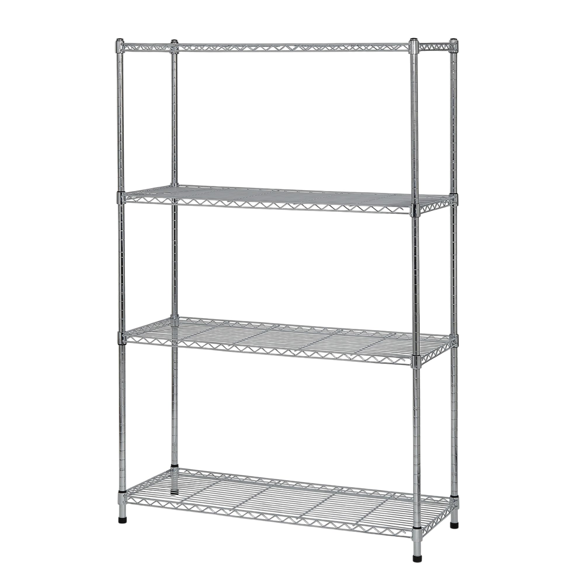 VECELO Steel Rack, 4 Tiers, Width 35.4 x Depth 13.8 x Height 53.2 inches (90 x 3