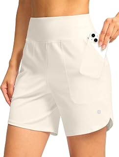 G Gradual Women's Athletic Shorts 6" High Waisted Casual Shorts for Women