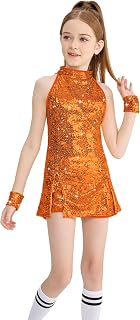 LOLANTA Girls Sequin Dance Costume Hip Hop Dance Wear Sparkly Dance Dress